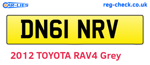DN61NRV are the vehicle registration plates.