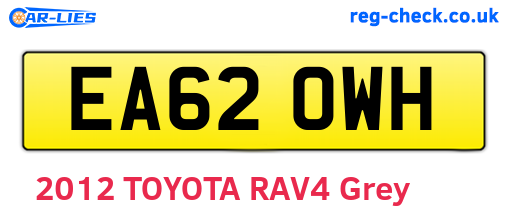 EA62OWH are the vehicle registration plates.