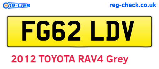 FG62LDV are the vehicle registration plates.
