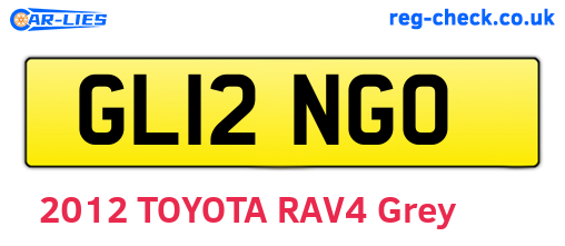 GL12NGO are the vehicle registration plates.