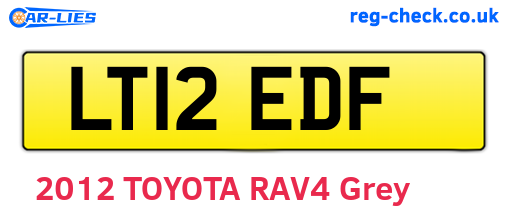 LT12EDF are the vehicle registration plates.