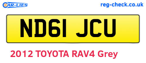 ND61JCU are the vehicle registration plates.