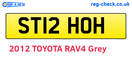 ST12HOH are the vehicle registration plates.