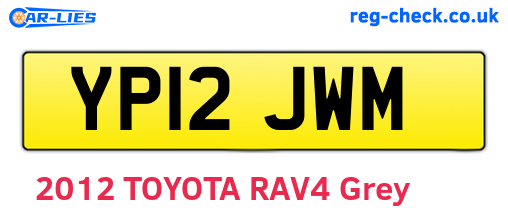 YP12JWM are the vehicle registration plates.