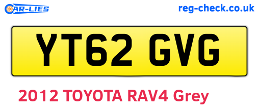 YT62GVG are the vehicle registration plates.