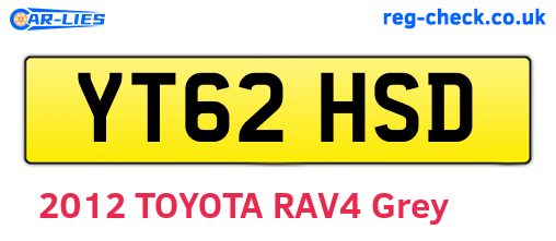 YT62HSD are the vehicle registration plates.