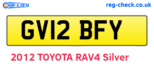 GV12BFY are the vehicle registration plates.