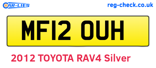 MF12OUH are the vehicle registration plates.