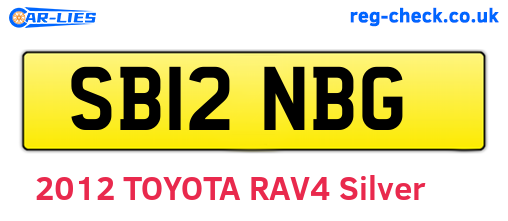 SB12NBG are the vehicle registration plates.
