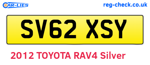 SV62XSY are the vehicle registration plates.