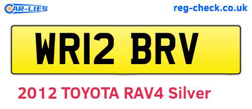 WR12BRV are the vehicle registration plates.