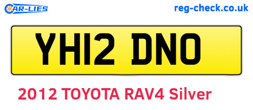 YH12DNO are the vehicle registration plates.