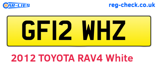 GF12WHZ are the vehicle registration plates.