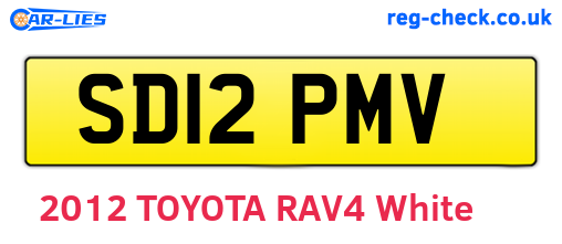 SD12PMV are the vehicle registration plates.
