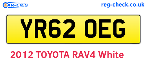 YR62OEG are the vehicle registration plates.