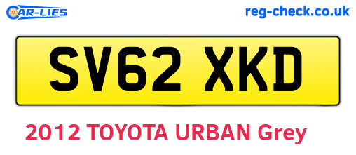 SV62XKD are the vehicle registration plates.