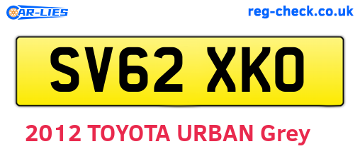 SV62XKO are the vehicle registration plates.