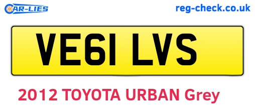 VE61LVS are the vehicle registration plates.
