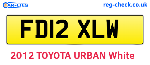 FD12XLW are the vehicle registration plates.