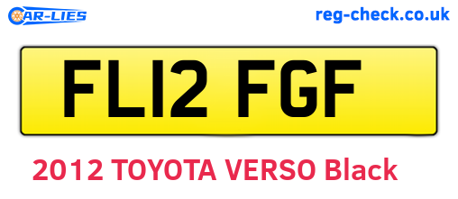 FL12FGF are the vehicle registration plates.