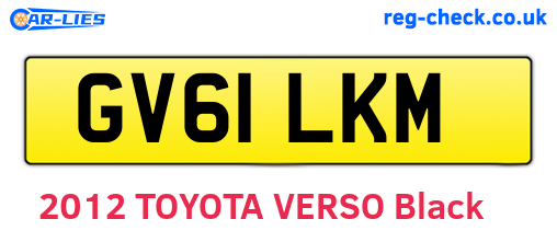 GV61LKM are the vehicle registration plates.