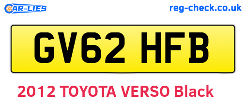 GV62HFB are the vehicle registration plates.