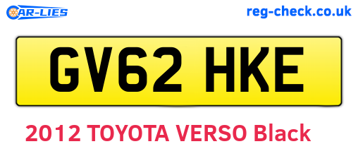 GV62HKE are the vehicle registration plates.