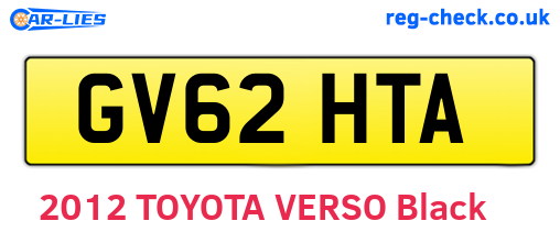 GV62HTA are the vehicle registration plates.