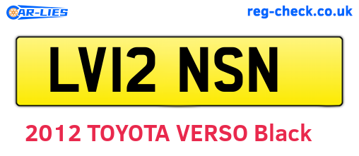 LV12NSN are the vehicle registration plates.