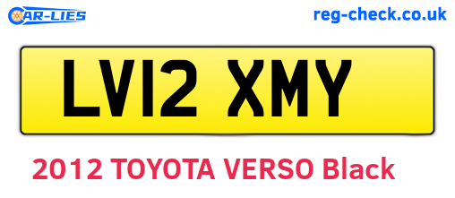 LV12XMY are the vehicle registration plates.