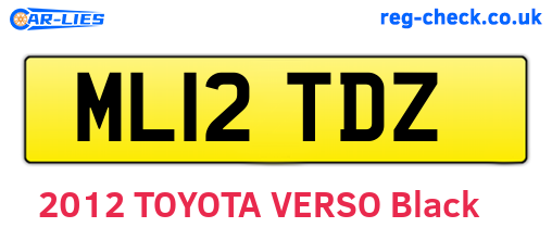 ML12TDZ are the vehicle registration plates.