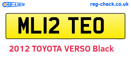 ML12TEO are the vehicle registration plates.