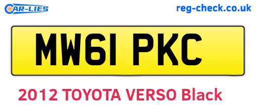 MW61PKC are the vehicle registration plates.
