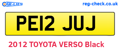 PE12JUJ are the vehicle registration plates.