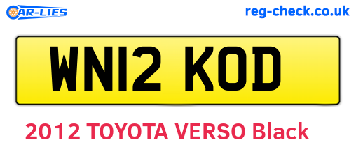 WN12KOD are the vehicle registration plates.