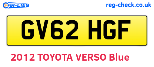 GV62HGF are the vehicle registration plates.