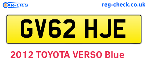 GV62HJE are the vehicle registration plates.