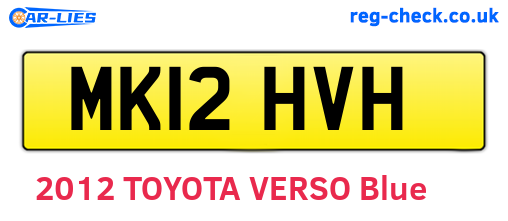 MK12HVH are the vehicle registration plates.