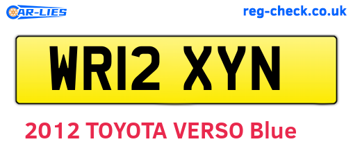 WR12XYN are the vehicle registration plates.
