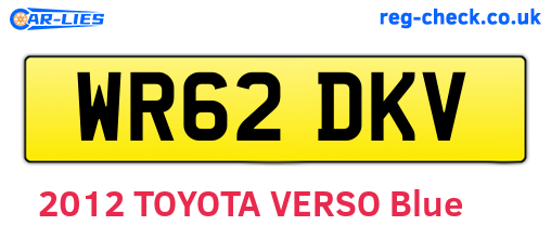 WR62DKV are the vehicle registration plates.