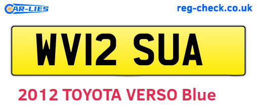 WV12SUA are the vehicle registration plates.