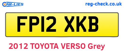 FP12XKB are the vehicle registration plates.