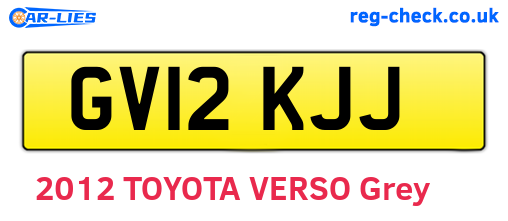 GV12KJJ are the vehicle registration plates.