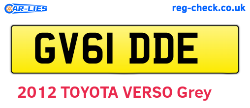 GV61DDE are the vehicle registration plates.
