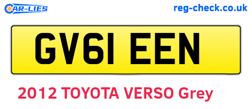 GV61EEN are the vehicle registration plates.