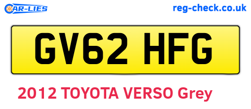 GV62HFG are the vehicle registration plates.
