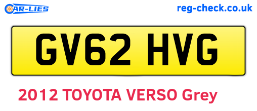 GV62HVG are the vehicle registration plates.