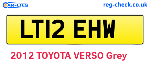 LT12EHW are the vehicle registration plates.