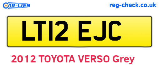 LT12EJC are the vehicle registration plates.