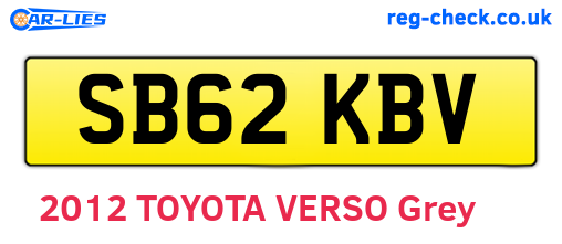 SB62KBV are the vehicle registration plates.